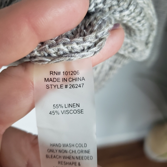 Soft Surroundings, Wrap Around Knit Linen Sweater - Picture 10 of 10